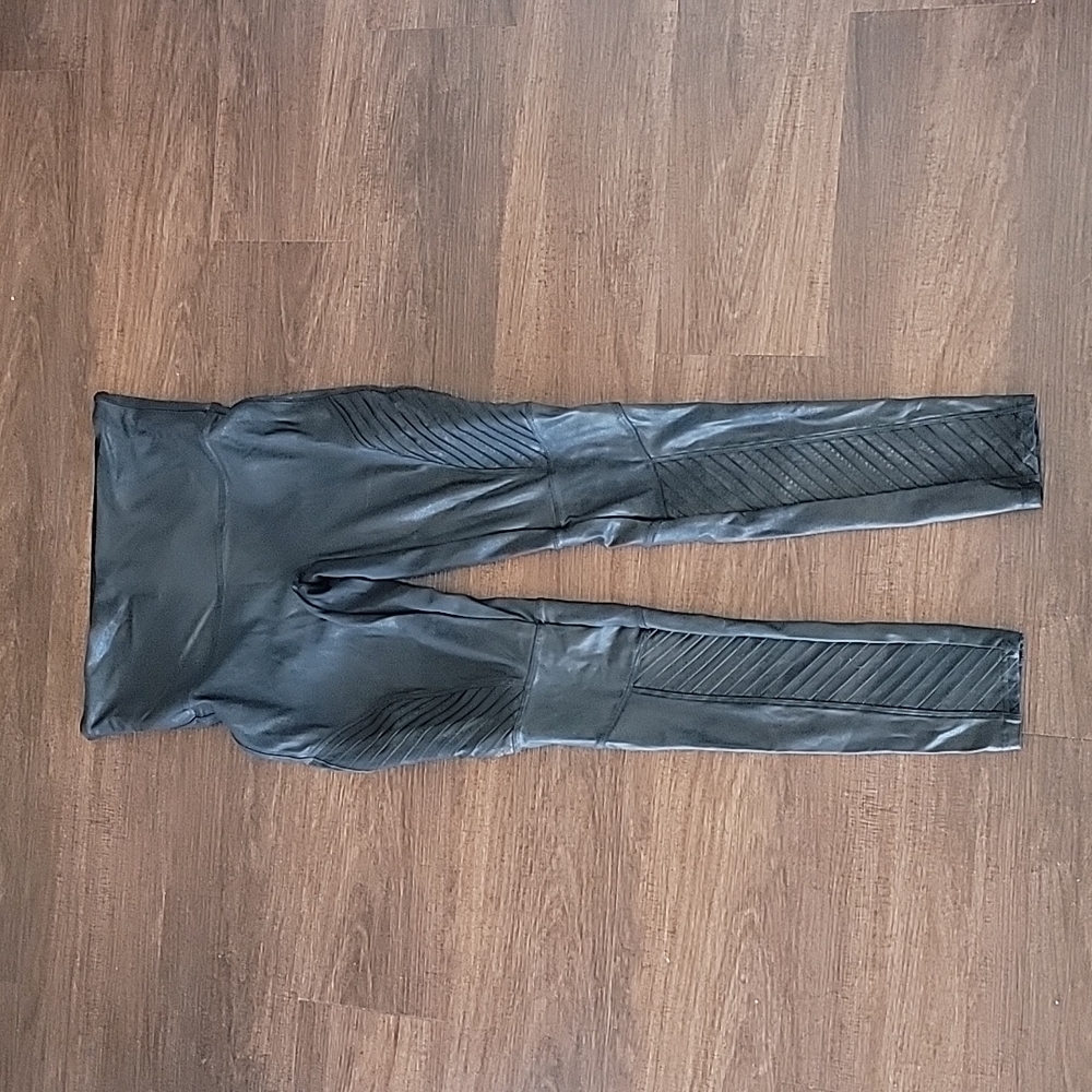 Spanx faux leather moto leggings xl 1x